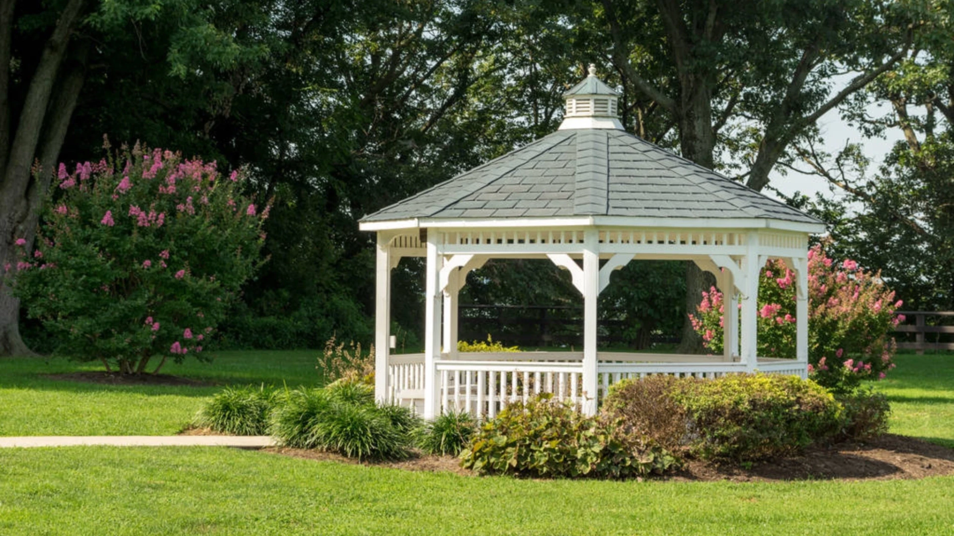 Sk pavilion gazebo in a garden park