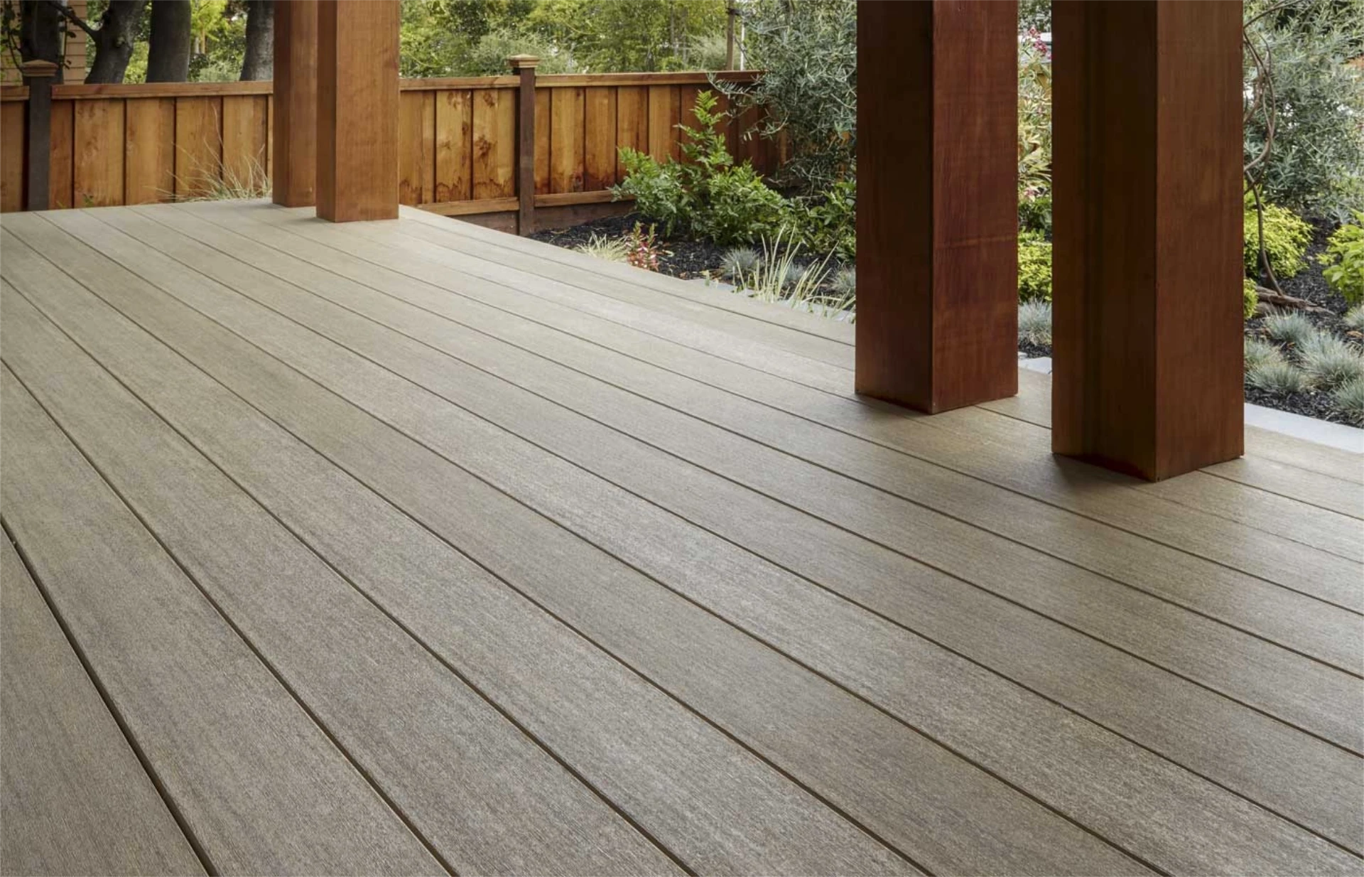 Weathered teak vintage pvc wide clean deck